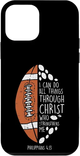 Vista 16 de Funda de regalo para iPhone 16 American Football I can do things Bible God Jesus