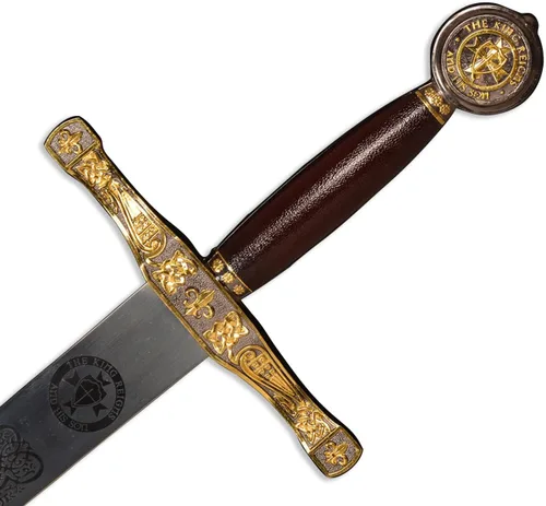 Vista 3 de Espada medieval King Arthur Excalibur de 42 pulgadas con placa de exhibición