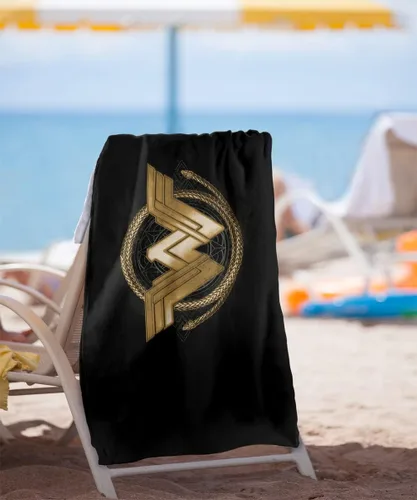 Vista 2 de LOGOVISION Wonder Woman - Toalla de playa con logotipo de lazo de 30 x 60 pulgadas