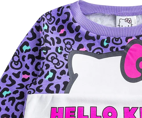 Vista 3 de Hello Kitty - Conjunto de sudadera y leggings de 2 piezas para niñas pequeñas, pequeñas y grandes