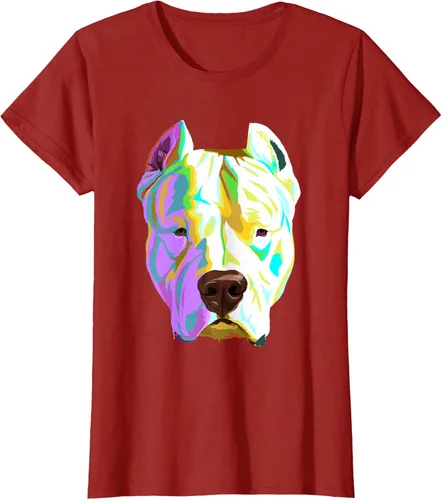 Vista 50 de Colorida camiseta Dogo Argentino, Negro, S