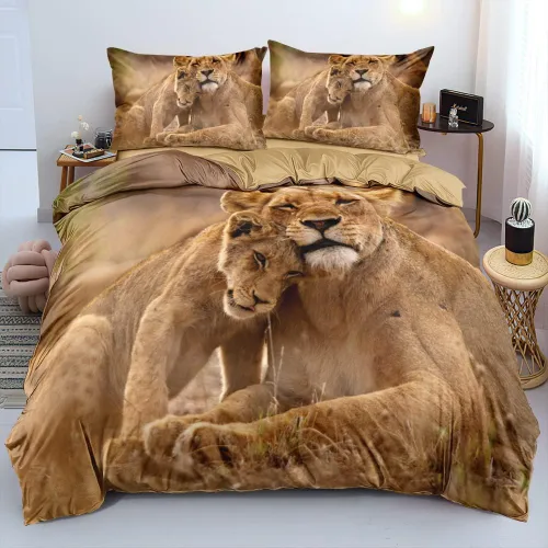 Vista 32 de Juego de funda de edredón con diseño de tigre blanco, tamaño individual, funda de edredón con estampado de animales salvajes, juego de ropa de cama