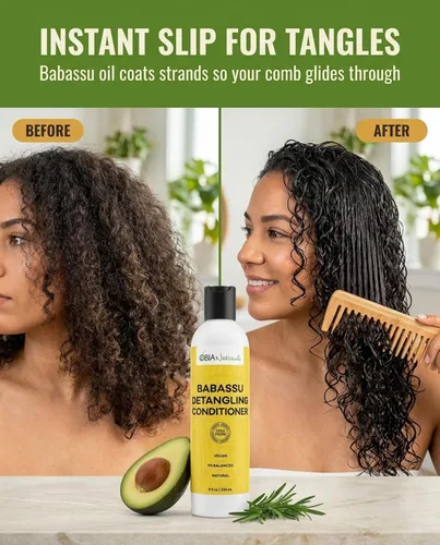 Vista 2 de OBIA Naturals Babassu - Acondicionador desenredante, enjuague sin proteínas