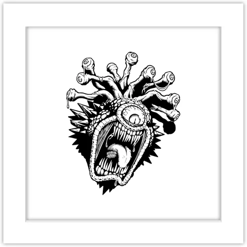 Vista 11 de Gallery Pops Dungeons & Dragons - Arte de pared clásico de Beholder, versión enmarcada negra, 12 x 12 pulgadas Versión con marco negro