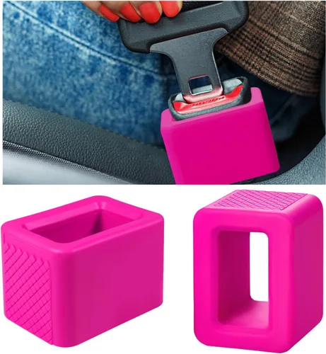 Vista 10 de Ohleats 2 piezas de soporte para hebilla de cinturón de seguridad, hebilla de silicona que eleva el cinturón de seguridad para facilitar el acceso