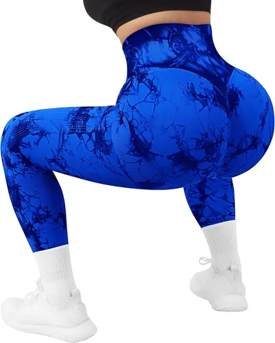 Vista 4 de OMKAGI - Leggings levanta glúteos para mujer, pantalones deportivos de yoga con diseño de tiro alto y sin costuras