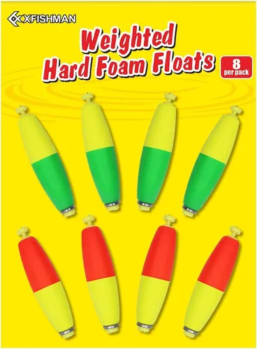Vista 13 de XFISHMAN Kit de corchos de pesca con peso para pescar, flotador de espuma hecho a mano, 1 pulgada, 2 en 8-12 unidades Surtido 12 Pack