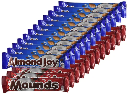 Vista 4 de Almond Joy and Mounds, paquete variado de 24 barras, 8.3 onzas