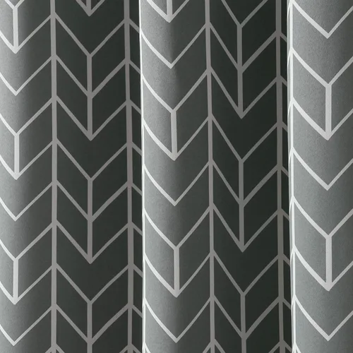 Vista 3 de Sun Zero Kenwood - Cortina con ojales, diseño de chevron