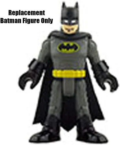 Vista 6 de Imaginext Pieza de repuesto Super Hero Flight City Playset - DHT62 ~ Figura de Batman de repuesto ~ Traje gris ~ Cinturón amarillo ~ Funciona