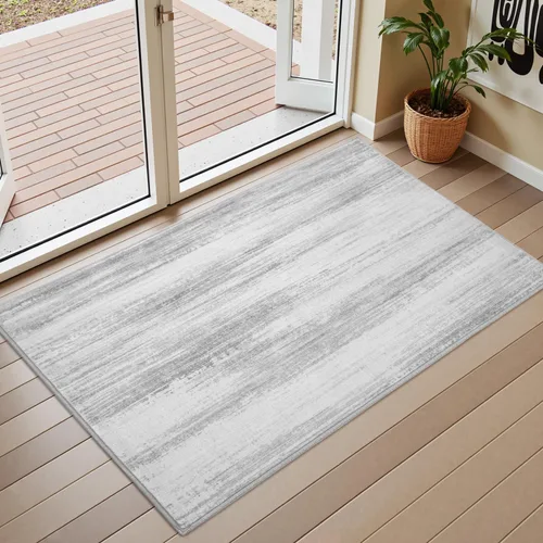 Vista 21 de PADOOR Alfombra moderna abstracta para entrada, alfombra lavable de 2 x 3 pulgadas, antideslizante, ultra suave, de pelo bajo, para puerta