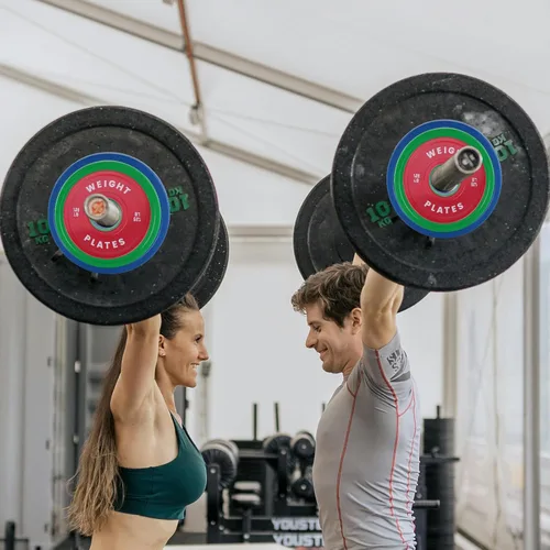 Vista 5 de 2 in Change Plates 1.25LB Pairs 2.5LB Pairs 5LB Pairs 10LB Pairs 17.5 LB 37.5 LB Set Fractional Weight Plates Set,Bumper plates for Gym Home,Rubber