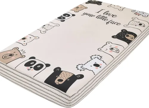 Vista 19 de NoJo Sleepysaurus - Sábana bajera ajustable para cuna, 100% algodón, diseño de hojas de dinosaurio azul, amarillo, gris y blanco