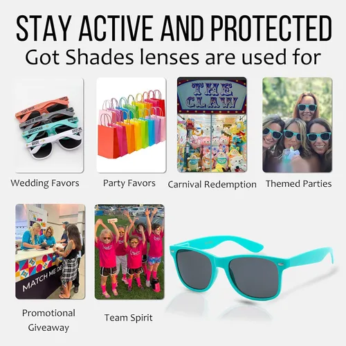 Vista 4 de Wholesale Bulk Unisex 80's Retro 100% UV Sunglasses for Adults - 10 Pack - wFlex Hinges