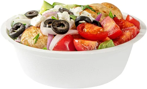 Vista 15 de Restaurantware Pulp Safe - Tazones de ensalada de 8 onzas, sin PFAS añadidos, 100 cuencos desechables – Tapas se venden por separado cuencos