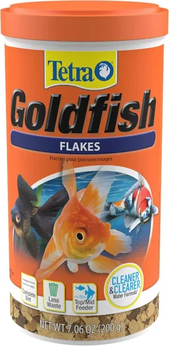 Vista 24 de Tetra Goldfish Flakes, dieta nutricionalmente equilibrada para peces de acuario, copos enriquecidos con vitamina C, 0.42 onzas