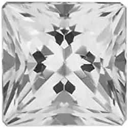 Vista 2 de Instagem 1.88-2.10 Cts de 0.276x0.276 in AA Princesa Blanco Topacio (1 pc) Piedra Preciosa Suelta, topacio