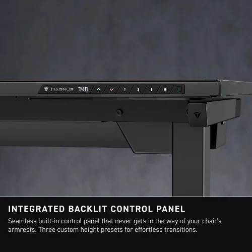 Vista 7 de Secretlab Magnus Pro - Escritorio eléctrico de pie con alfombrilla de cuero sintético Stealth Sigilo