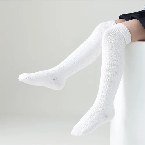 Vista 43 de EPEIUS Calcetines altos hasta la rodilla para bebés y niños pequeños (paquete de 3/5)