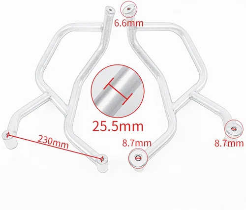 Vista 9 de Protector de motor de motocicleta para CFMOTO CF 800MT MT 800 2021 2022 2023 2024 Juego de protección lateral para parachoques de carretera plateado