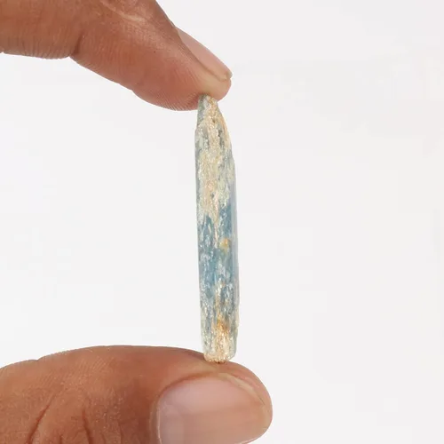 Vista 22 de GEMHUB Lápiz de cianita áspero pequeño con cristal curativo de cianita azul áspero suelto, tamaño pequeño, 9.7