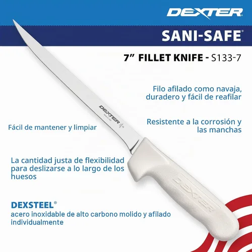 Vista 3 de dexter-russell (S133 – 7pcp) – 7" cuchillo de filete – sani-safe Series