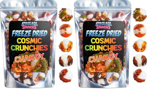 Vista 8 de TikTok de dulces liofilizados prémium con condimento dulce y picante Tajin Chili Lima, enviado en una caja para mayor protección, (4 onzas)