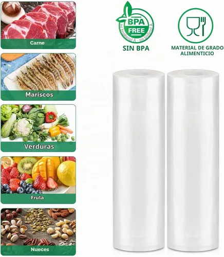 Vista 7 de FRESKO Rollos de bolsas de sellado al vacío 2 paquetes de 11" x 20', Bolsas de grado comercial para sellar una comida para almacenamiento
