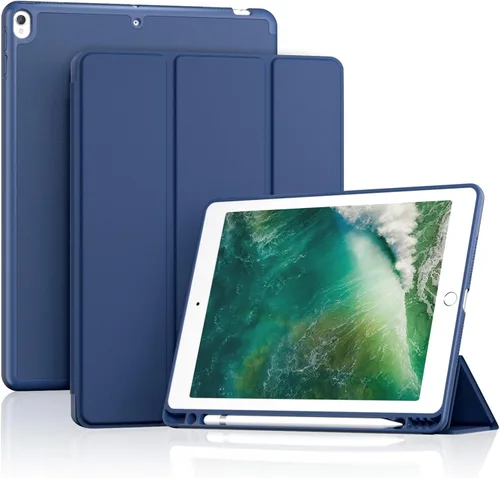 Vista 16 de ProCase Funda Inteligente para iPad Air de 10,5" 3ª Generación 2019 / iPad Pro 2017, Funda Delgada con Soporte con Parte Trasera Translúcida Negro