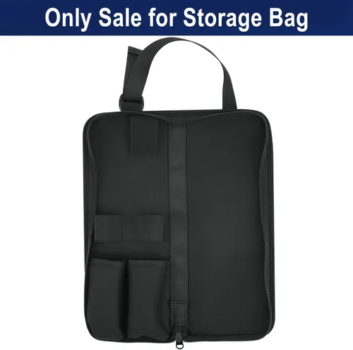 Vista 4 de Estuche de micrófono inalámbrico dual, bolsa de almacenamiento portátil, funda de transporte de viaje, funda protectora con asa organizadora