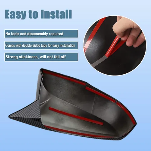 Vista 5 de XITER 2 unids ABS plástico buey cuerno lateral espejo retrovisor cubierta Trim para Honda Accord 8th 2008 2009 2010 2011 2012 Accesorios - sin señal