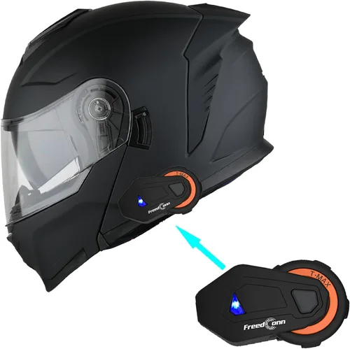 Vista 17 de 1Storm Casco modular de motocicleta para calle con doble visera abatible, protección solar de cara completa HJK920