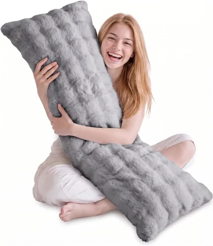 Vista 33 de DOWNCOOL Relleno de almohada de cuerpo completo de lujo con funda de fibra, almohada corporal ultrasuave para dormir, inserto de almohada de cama
