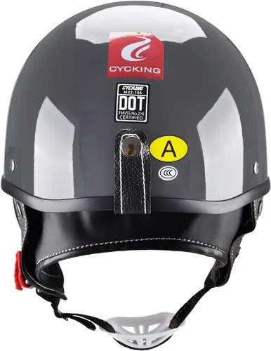 Vista 8 de Medio casco de motocicleta retro abierto medio casco casco de motocross para ciclismo, motocross, crucero, bicicleta, scopper, para hombres