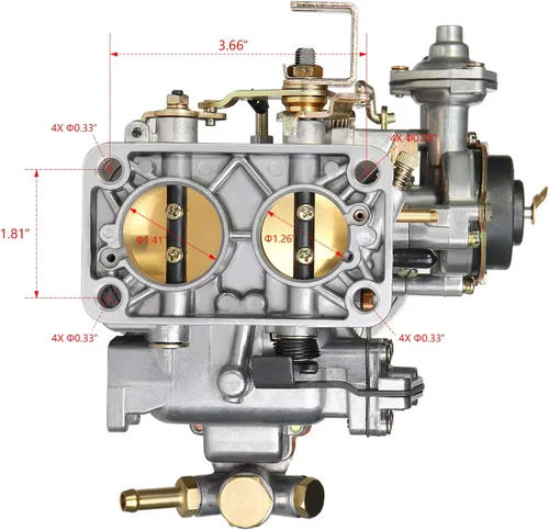 Vista 3 de Carburador Weber 32/36 DGEV DGV DGAV de 2 barriles con estrangulador eléctrico para camioneta Toyota 20R 22R, motor Datsun para camioneta 510 610