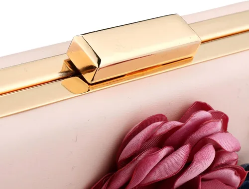 Vista 6 de Bolso de noche floral para mujer, bolso de mano de noche de flores, elegante bolso de banquete para mujer, fiesta, boda, banquete
