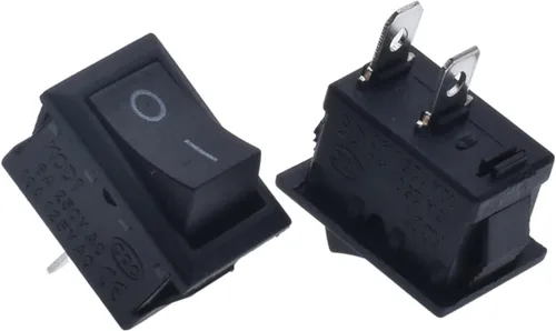 Vista 2 de Interruptor basculante 10 unids KCD1-101 Interruptor de encendido basculante 6A250V 10A125V Interruptor de botón SKPT 2 pies 0.591 * 0.827 in