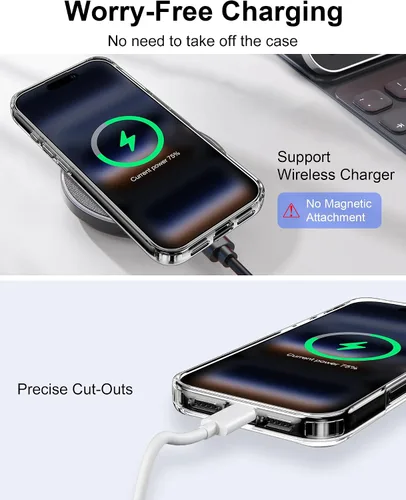 Vista 257 de HOOMIL Funda para iPhone 7 Plus/iPhone 8 Plus de 5.5 Pulgadas, sin amarillamiento, protección contra caídas, cubierta trasera dura transparente
