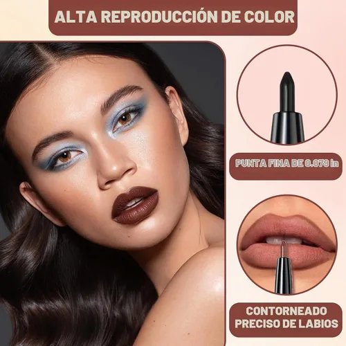 Vista 5 de Juego de delineador de labios negro 3 en 1 y lápiz labial