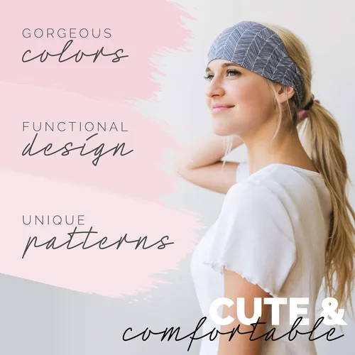 Vista 20 de Maven Thread 4" Wide Workout Headbands for Women – Non-Slip Sweatbands for Gym, Running & Yoga