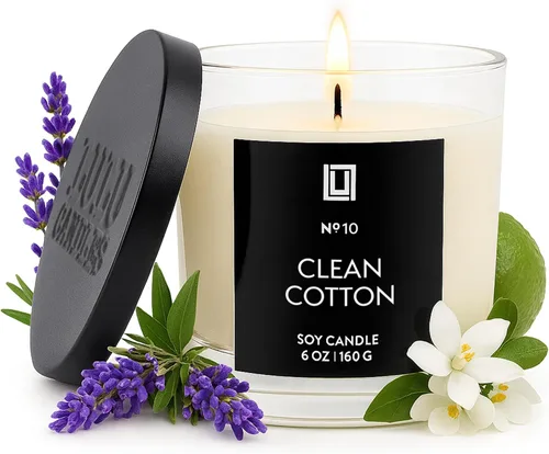 Vista 40 de Lulu Candles After Dark - Teca Caoba Vela Perfumada de Soja de Lujo en Frasco Vertida a Mano en los EE.UU. Altamente Perfumada y Duradera