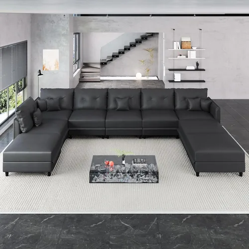 Vista 17 de LLappuil Sofá modular modular grande de 21 asientos con almacenamiento Gris