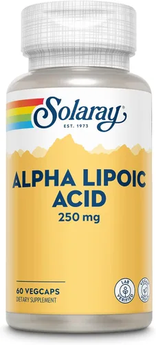 Vista 4 de SOLARAY Ácido alfa lipoico 250 mg - 60 cápsulas vegetales - Actividad antioxidante saludable y apoyo energético - Sin OMG y vegano