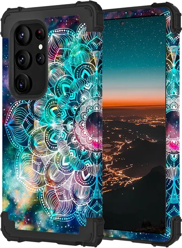 Vista 137 de Hocase Funda para Samsung Galaxy S26 Ultra, mandala beige