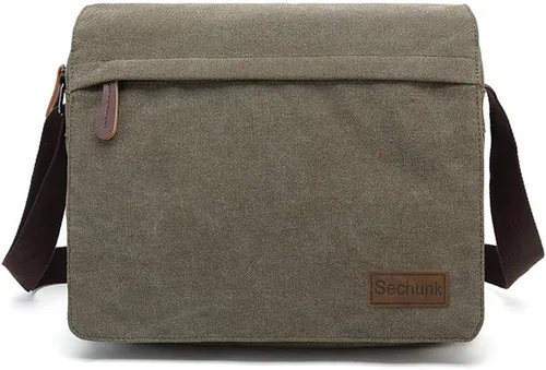 Vista 45 de Sechunk Vintage Canvas Messenger Cross body bag Shoulder bag