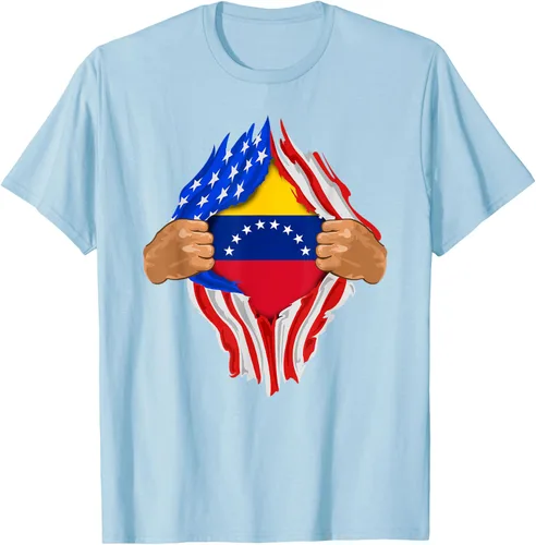 Vista 43 de Camiseta Venezuelan Blood Inside Me Regalo de la bandera de Venezuela, Blanco