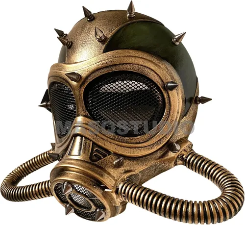 Vista 4 de Masq Disfraz de Halloween para cosplay, Steampunk, para fiesta, mascarada, máscara de gas