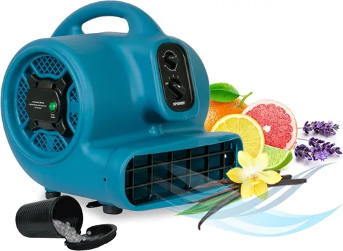 Vista 3 de XPOWER P-450NT Freshen Aire 1/3 HP Mover de aire perfumado con ionizador, temporizador y cuentas de ambientador (brisa fresca, 8 onzas)