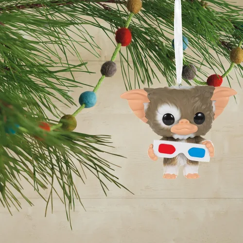 Vista 5 de Hallmark Adorno de Navidad, Gremlins Gizmo Funko Pop! Ornamento, regalos de película