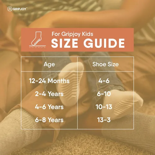 Vista 6 de Gripjoy Calcetines para niños pequeños con agarres, calcetines antideslizantes para niños, 4 pares